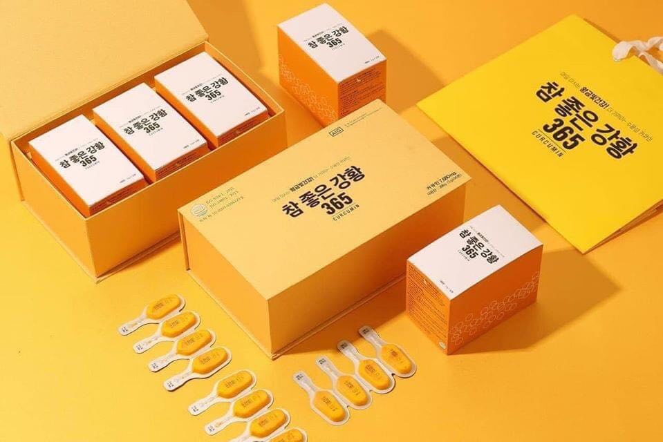 Tinh Nghệ Nano 365 Curcumin Premium Từ Hàn Quốc (Hộp Lớn 96 Tép)
