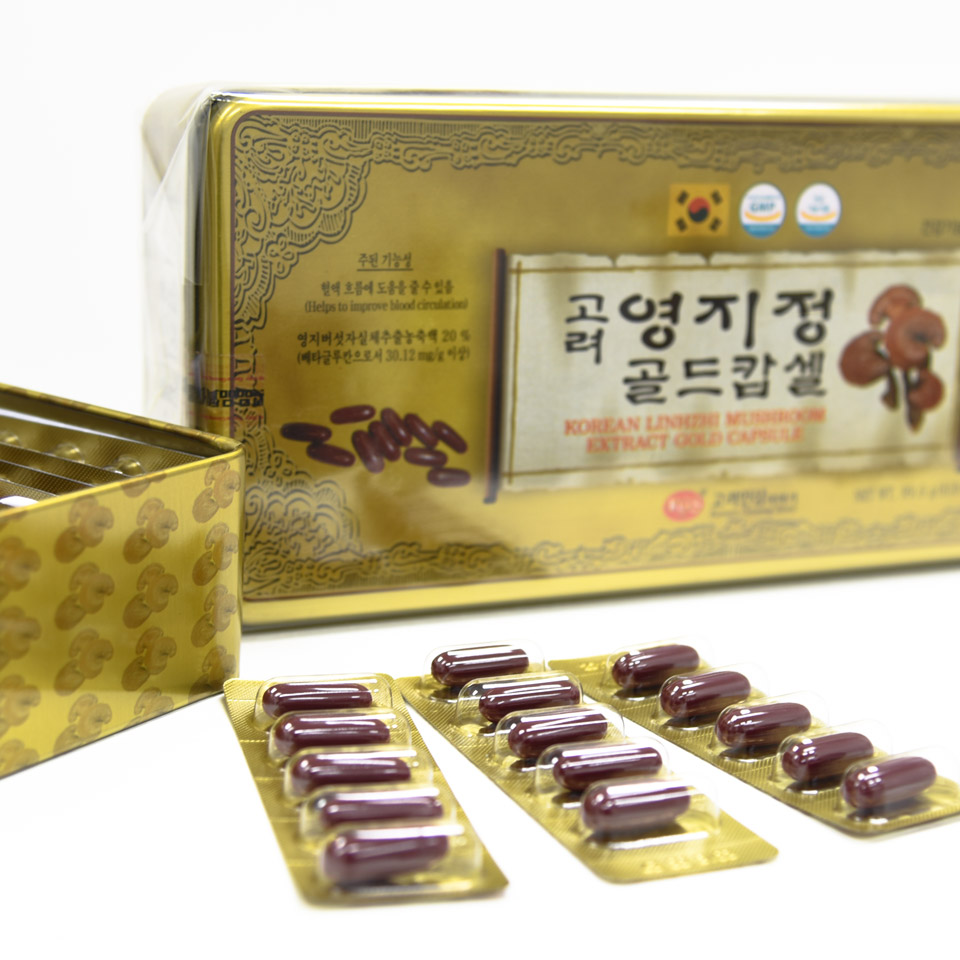 Viên linh chi Hàn Quốc được chiết xuất từ 100% nấm linh chi nguyên chất